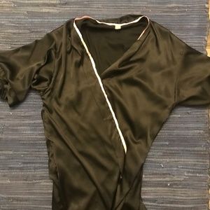 Black Victoria Secret Short Satin Robe